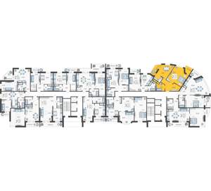 2-к квартира, строящийся дом, 62м2, 2/16 этаж