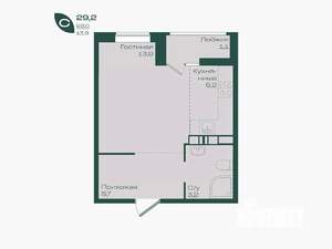 Студия квартира, вторичка, 29м2, 9/18 этаж