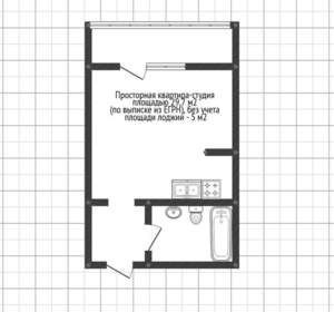 Студия квартира, вторичка, 30м2, 8/18 этаж