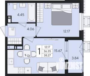 1-к квартира, вторичка, 38м2, 5/8 этаж