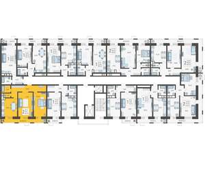 2-к квартира, строящийся дом, 67м2, 8/12 этаж