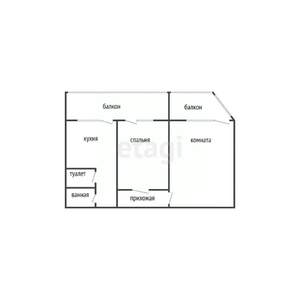 2-к квартира, вторичка, 54м2, 10/16 этаж