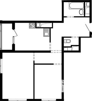 2-к квартира, вторичка, 55м2, 21/25 этаж
