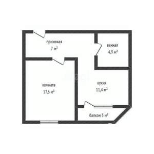 1-к квартира, вторичка, 42м2, 14/22 этаж