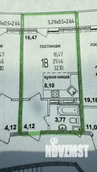 Студия квартира, вторичка, 32м2, 10/17 этаж