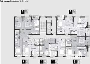3-к квартира, вторичка, 93м2, 5/9 этаж