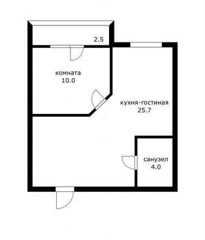 1-к квартира, вторичка, 42м2, 8/10 этаж