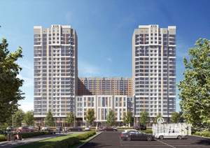 2-к квартира, строящийся дом, 61м2, 18/23 этаж