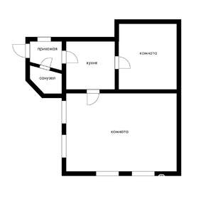 1-к квартира, вторичка, 33м2, 1/1 этаж