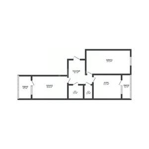 2-к квартира, вторичка, 59м2, 9/17 этаж