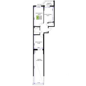 2-к квартира, вторичка, 70м2, 3/18 этаж