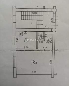 1-к квартира, вторичка, 31м2, 1/2 этаж