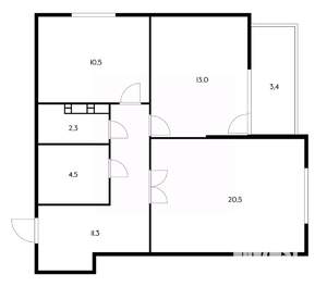 2-к квартира, вторичка, 62м2, 18/18 этаж