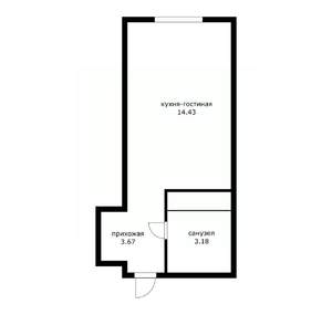 Студия квартира, вторичка, 22м2, 5/24 этаж