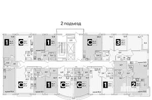 1-к квартира, вторичка, 37м2, 12/16 этаж