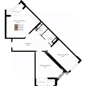 2-к квартира, вторичка, 84м2, 10/23 этаж
