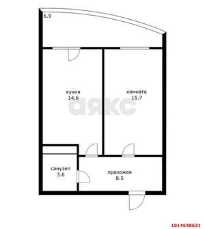 1-к квартира, вторичка, 49м2, 4/24 этаж