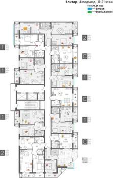 1-к квартира, строящийся дом, 47м2, 15/24 этаж