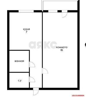 1-к квартира, вторичка, 32м2, 1/9 этаж