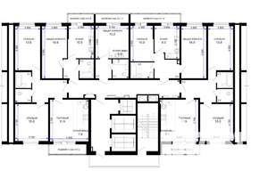 2-к квартира, строящийся дом, 64м2, 22/24 этаж