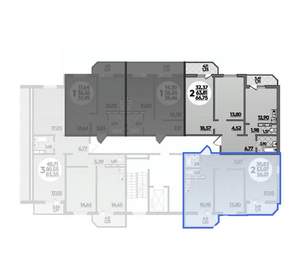 2-к квартира, вторичка, 56м2, 3/8 этаж