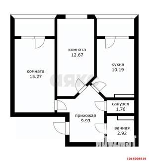 2-к квартира, вторичка, 63м2, 10/19 этаж