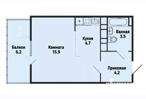 Студия квартира, вторичка, 28м2, 2/16 этаж