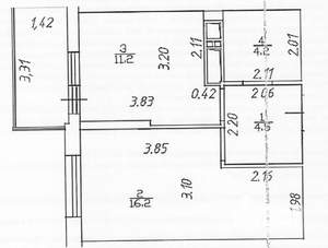 1-к квартира, вторичка, 38м2, 8/23 этаж
