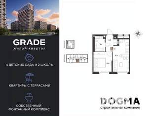 1-к квартира, вторичка, 34м2, 6/18 этаж