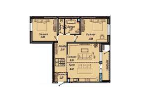 3-к квартира, вторичка, 93м2, 4/9 этаж