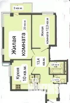 2-к квартира, вторичка, 61м2, 4/9 этаж
