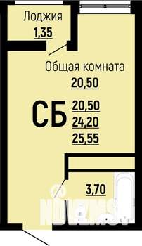 Студия квартира, строящийся дом, 26м2, 10/22 этаж