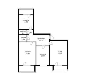3-к квартира, вторичка, 75м2, 5/10 этаж