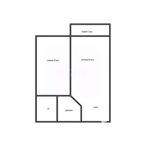 1-к квартира, вторичка, 40м2, 12/12 этаж