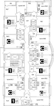 1-к квартира, вторичка, 44м2, 10/16 этаж
