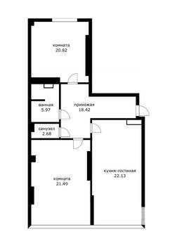 3-к квартира, вторичка, 92м2, 9/17 этаж
