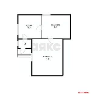 2-к квартира, вторичка, 30м2, 1/1 этаж