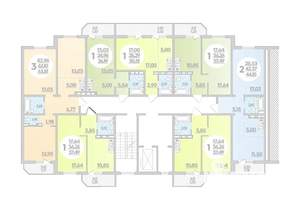 1-к квартира, строящийся дом, 37м2, 8/8 этаж