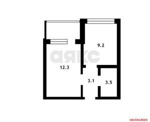 1-к квартира, вторичка, 28м2, 2/5 этаж