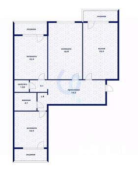 3-к квартира, вторичка, 91м2, 4/14 этаж