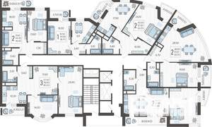 3-к квартира, строящийся дом, 80м2, 16/16 этаж