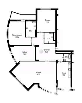 4-к квартира, вторичка, 163м2, 7/13 этаж