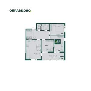 3-к квартира, вторичка, 82м2, 10/18 этаж