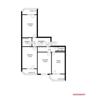 3-к квартира, вторичка, 100м2, 5/16 этаж