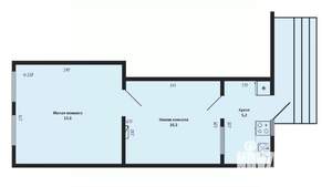 2-к квартира, вторичка, 30м2, 1/1 этаж