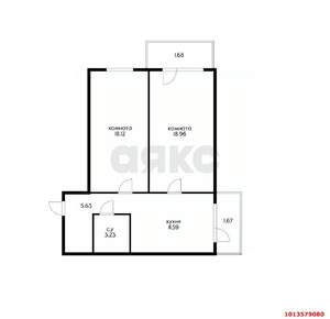 2-к квартира, вторичка, 61м2, 2/5 этаж