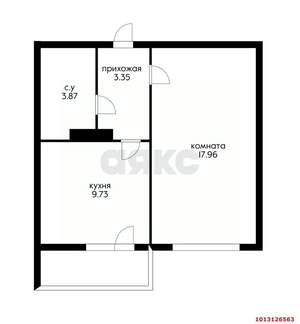 1-к квартира, вторичка, 35м2, 1/16 этаж