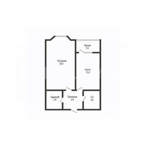 1-к квартира, вторичка, 40м2, 10/16 этаж