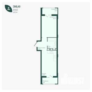 1-к квартира, вторичка, 39м2, 9/18 этаж