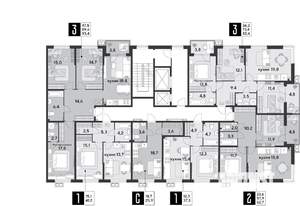 3-к квартира, строящийся дом, 93м2, 2/9 этаж